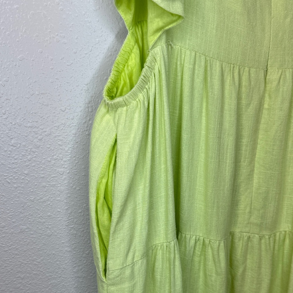 Greylin Cutout Midi A Line Dress Celery Green - Large - Picture 11 of 17